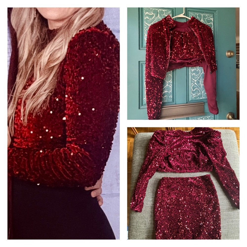 Small, bought at local boutique, so cute, outgrew the outfit, worn once